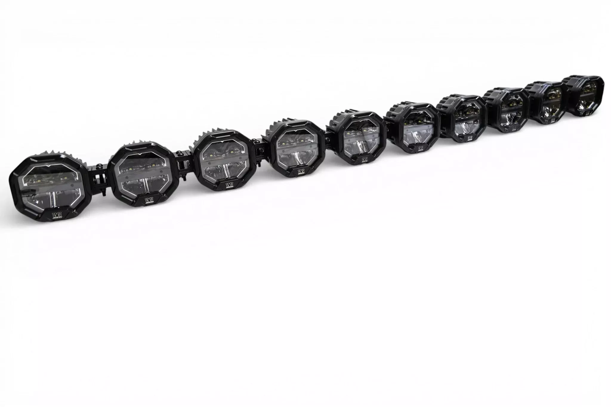 10 Light U-Con Interlocking Off Road LED Pod With Amber or White DRL Running Light