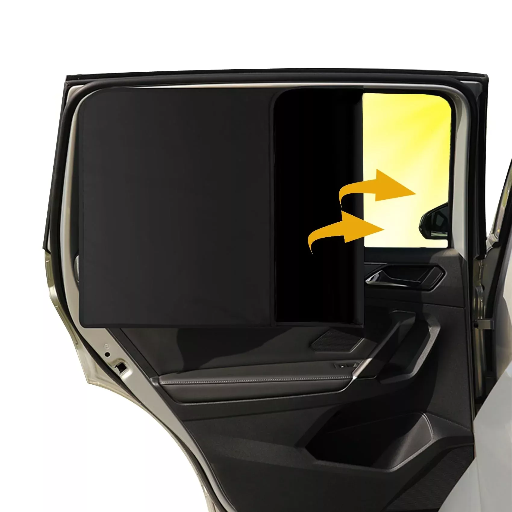 2Pcs Car Side Window Sun Shades, Magnetic Sunshades For Car Windows, Front Seat Window Sunshades Privacy Curtains, Front Side Window Sun Shade Blocks Sun, Universal For Car Suv Truck