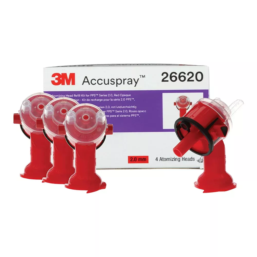 3M 26620 Accuspray Atomizing Head Refill Kit 2.0mm 4 Pack Spray Paint Boat Car