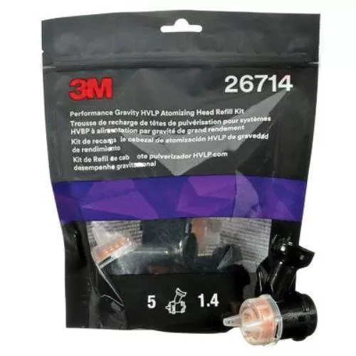 3M 26714 1.4 mm Orange Atomizing Head Refill Kit, 5 pk