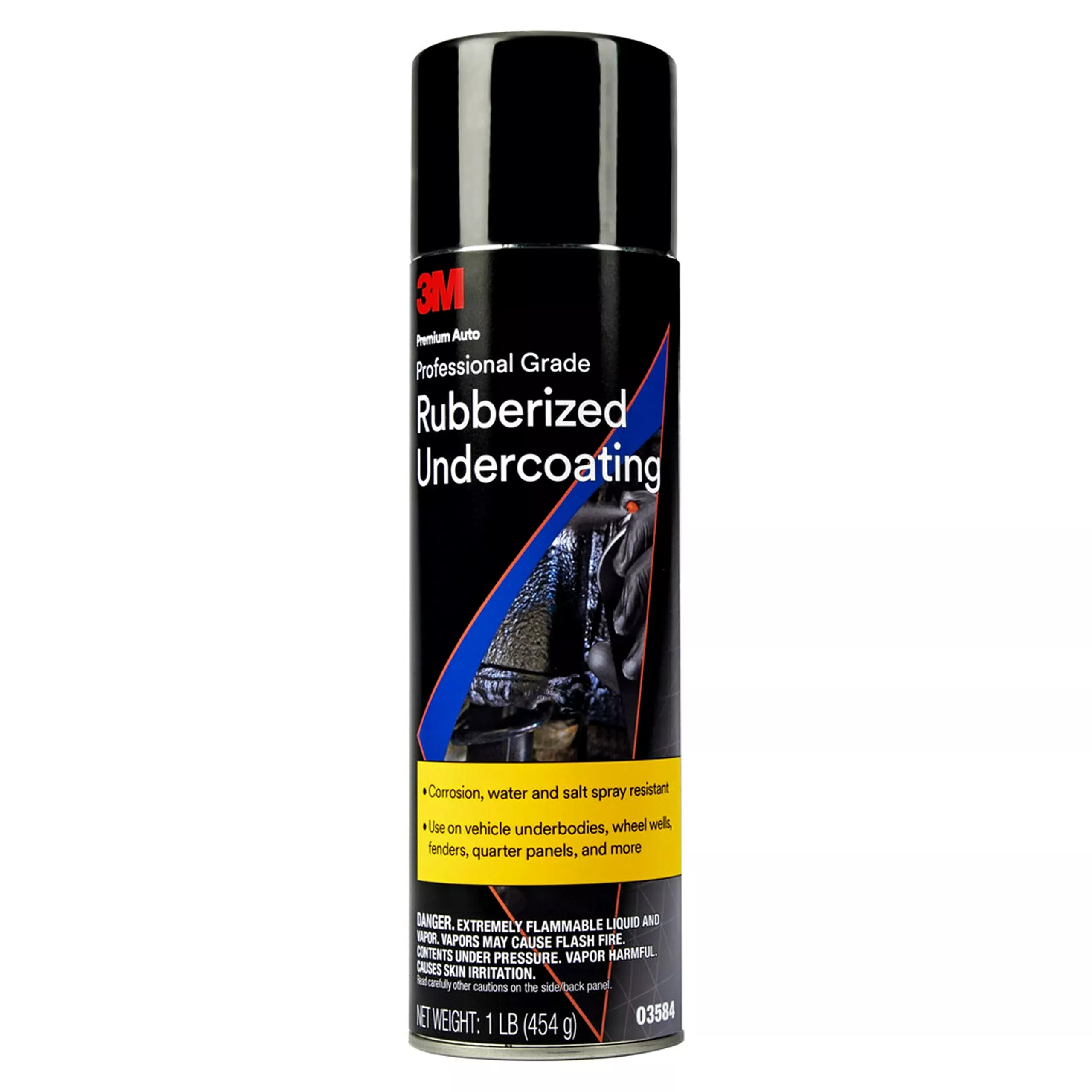 3M Professional Grade Rubberized Undercoating, 16 oz Aerosol, Corrosion & Water Resistant, Black, Model 03584