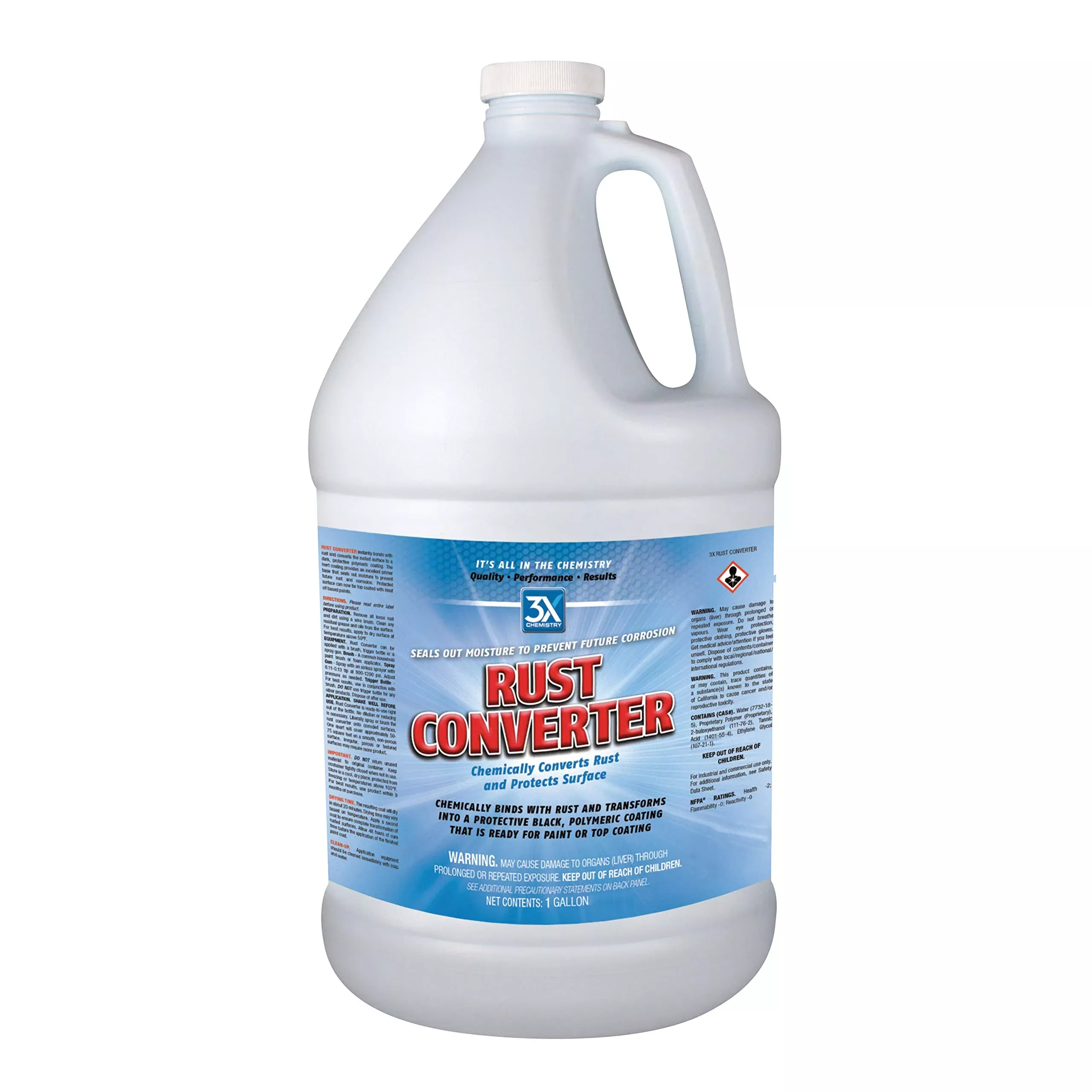 3X:Chemistry Rust Converter – 1 Gallon, Model 68677, Effective Rust Prevention and Treatment