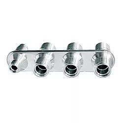 4 Way Inline Bulkhead #6 & #10 O-Ring