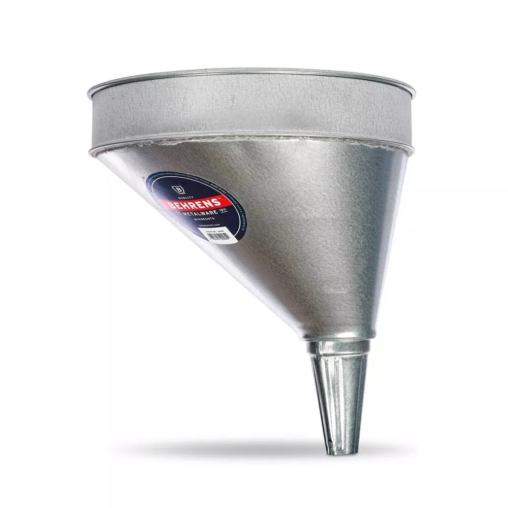 6 Quart Galvanized Steel Offset Funnel