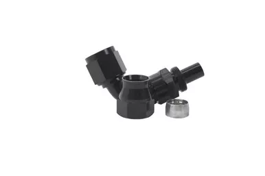 8an 90-Deg PTFE Hose End Black Anodized