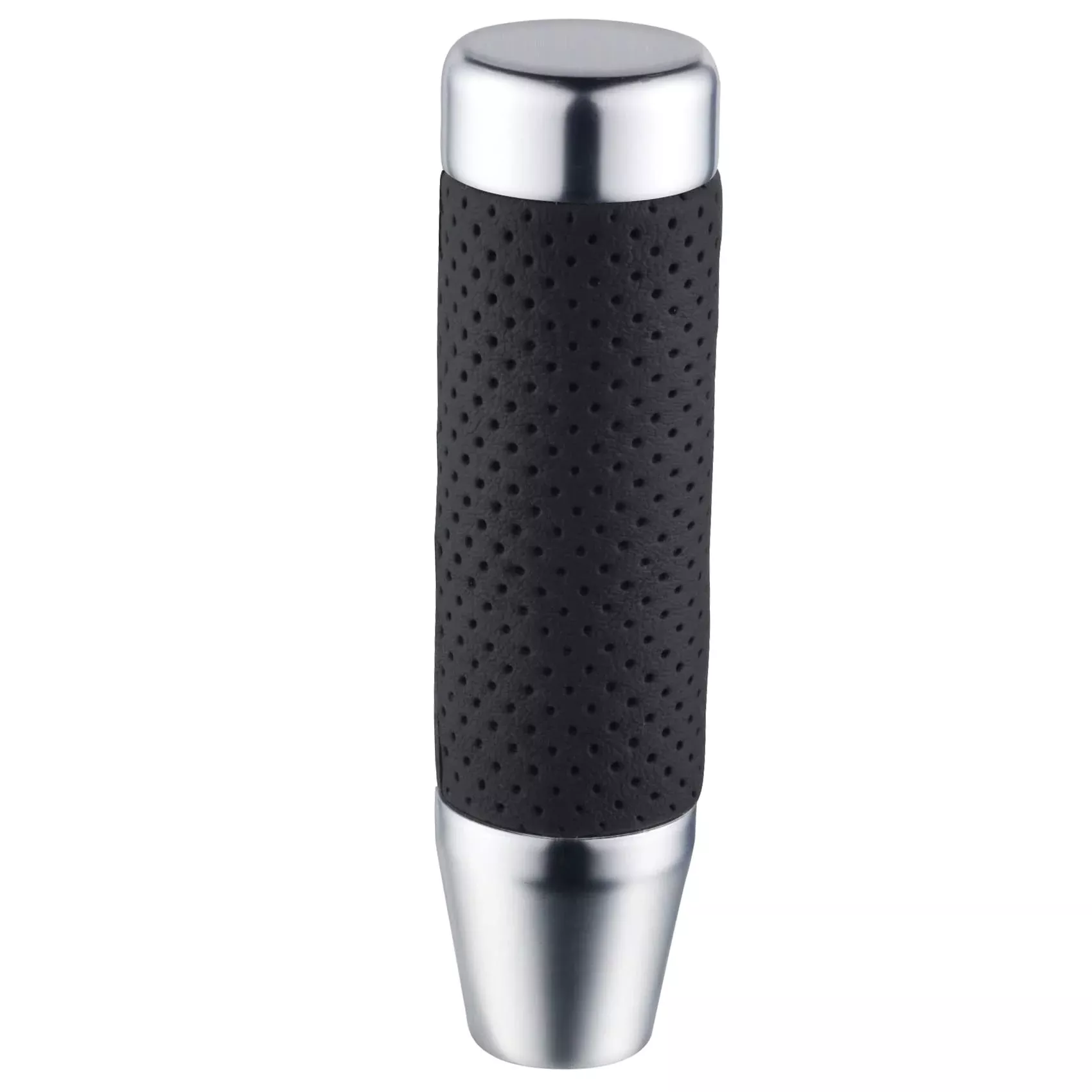 Abfer Weighted Shift Knob Short Stick Gear Shifter Adapter Leather Shift Knobs For Most Automatic Manual Vehicle Trucks,Silver