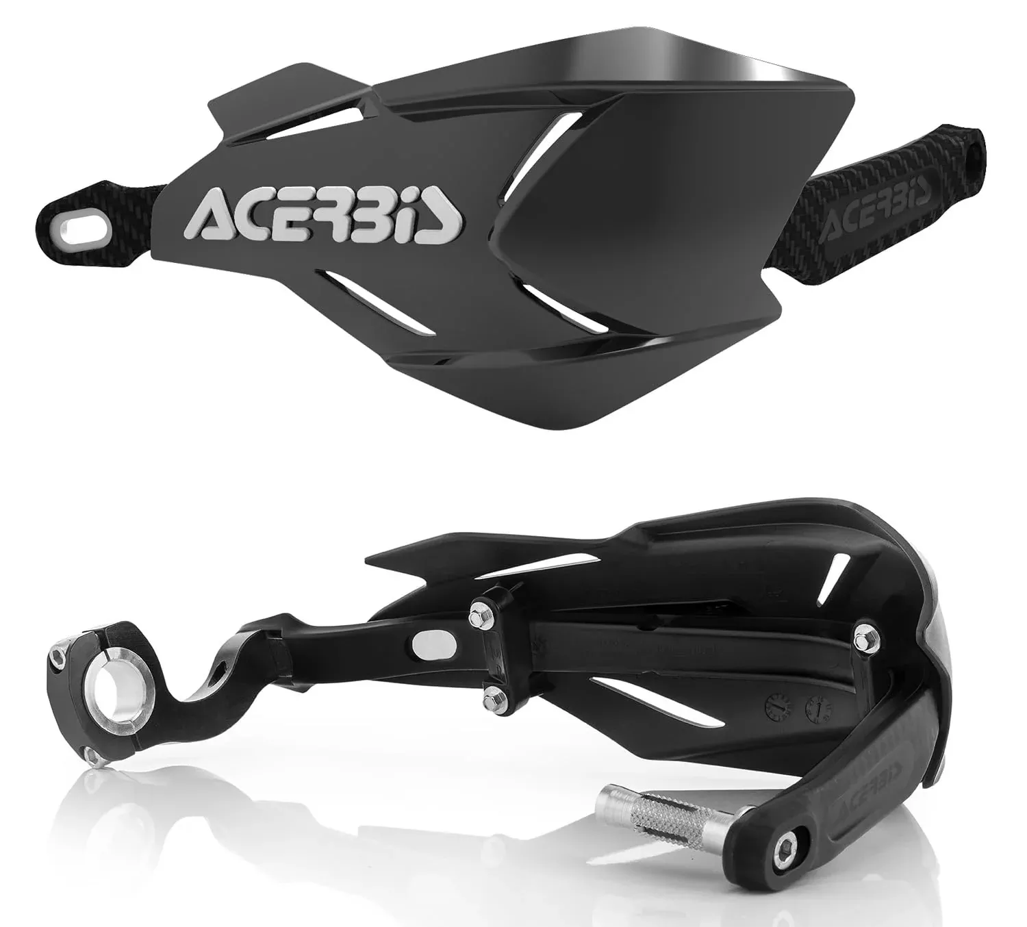 Acerbis X-Factory Handguards – Nylon, Model 0022397.321, Black/Black Color