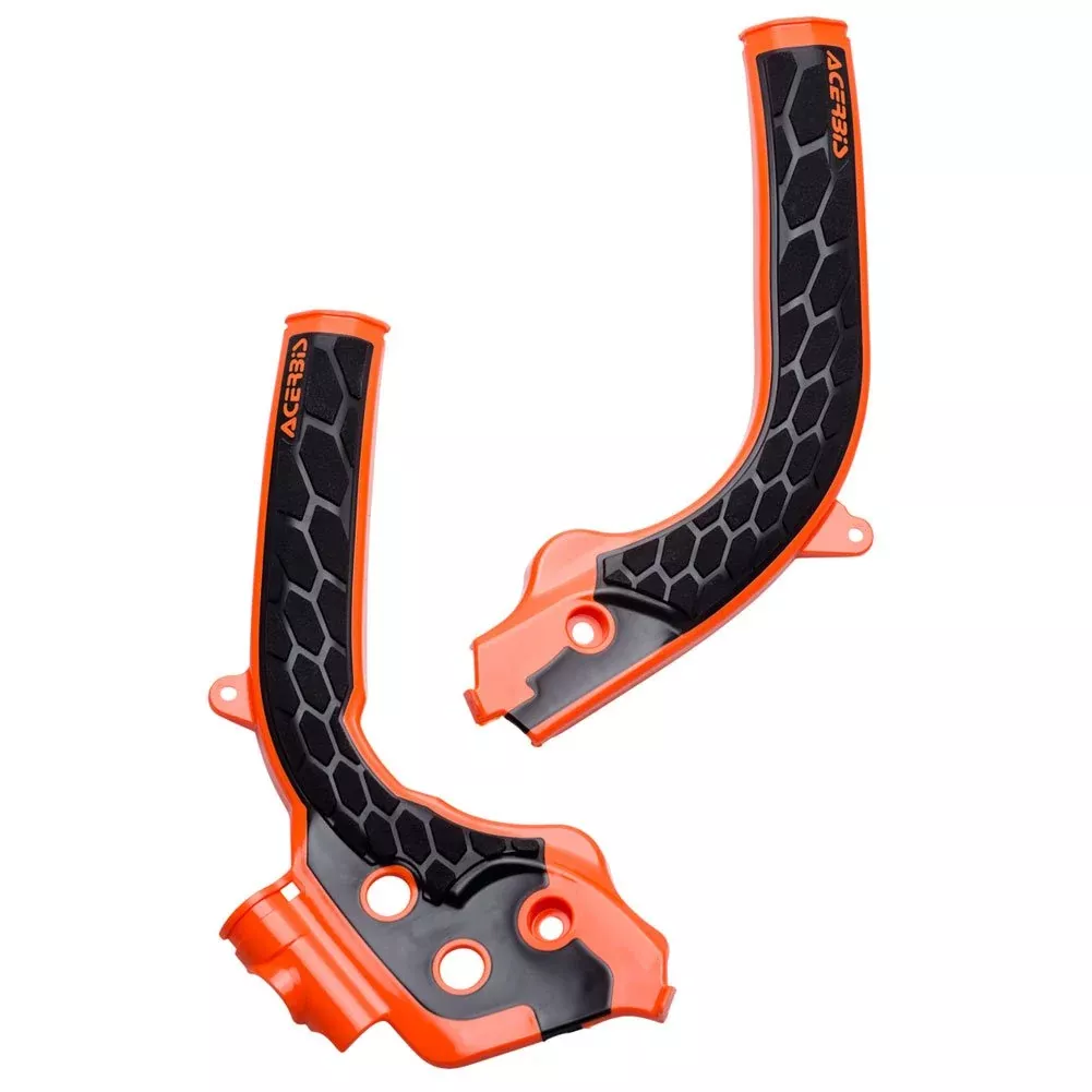 Acerbis X-Grip Frame Guards 16 Ktm Orange/Black – Fits: Ktm 300 Xc-W (E-Start) 2017-2018