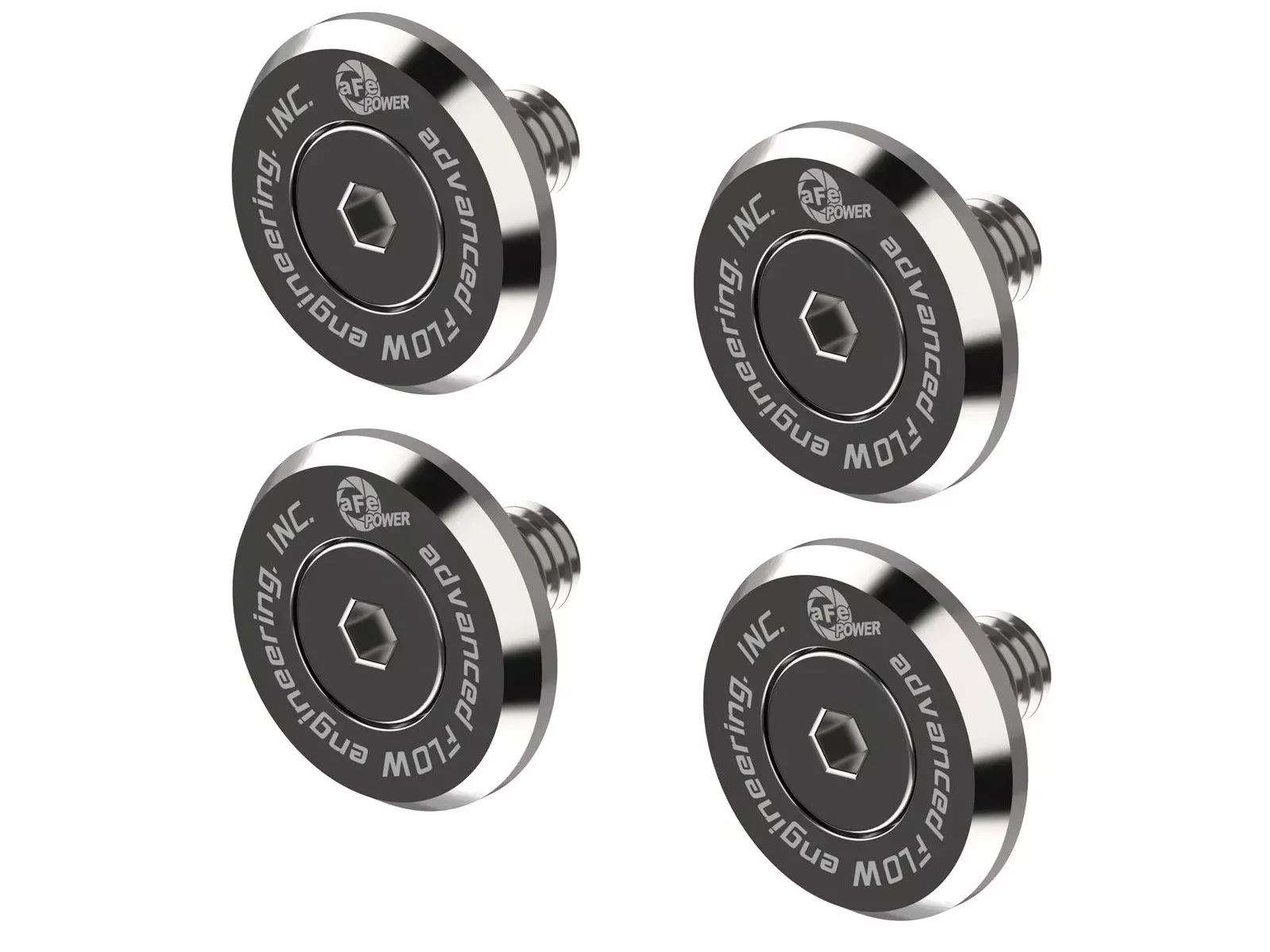 aFe POWER M6 x 1.0mm x 11mm Screw w/ Engraved Washer (4 Pack)