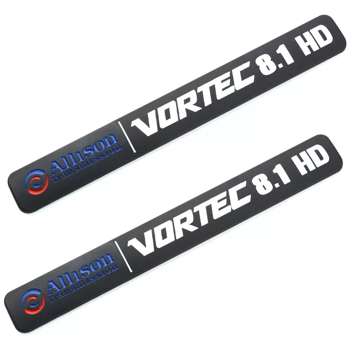 Aimoll 2 Pack Vortec Emblem Stickers for GMC Silverado/Sierra – Black/White, ABS Material