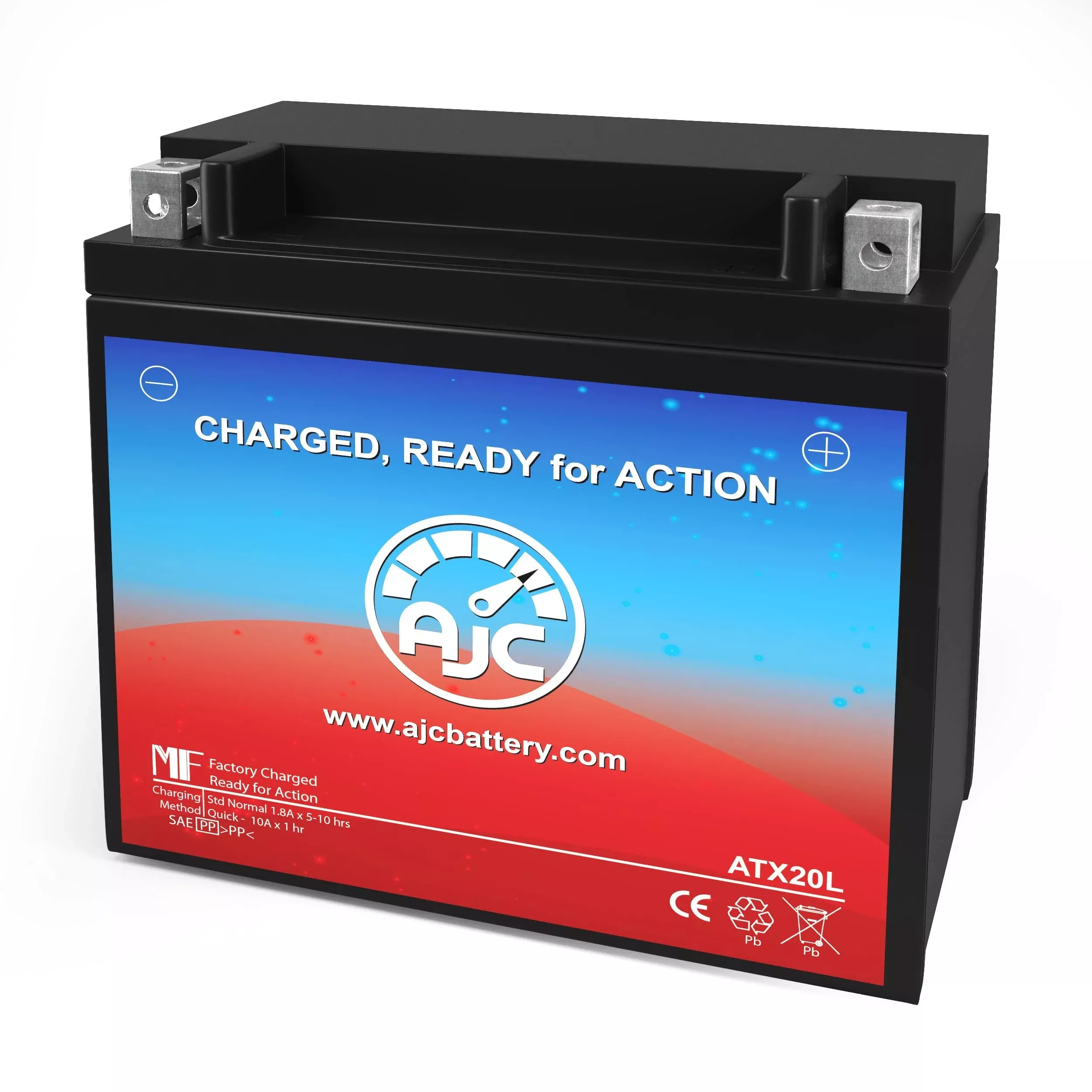Ajc Battery Compatible With Scorpion Ytx20L-Bs Powersports Battery