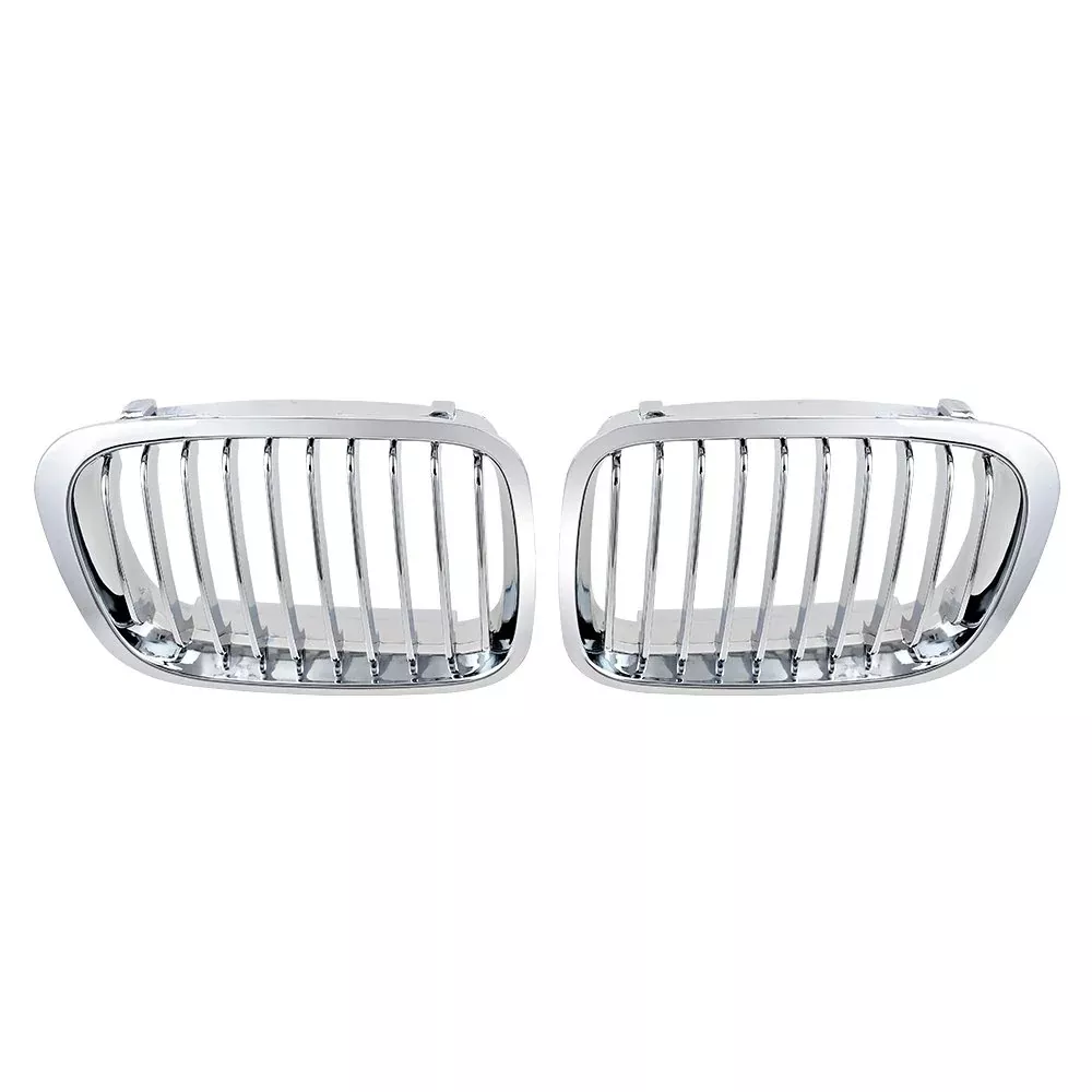 Anzio Front Hood Kidney Lh Rh Grill Grille Replacement Oem For 1998-2001 Bmw E46 4 Door Sedan 320I 323I 325I 328I 330I – Chrome