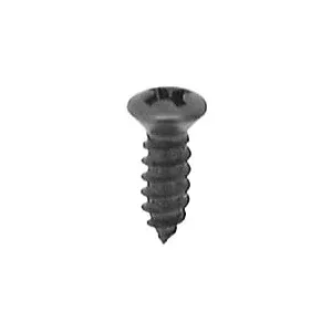Au-ve-co 10163 Tapping Screw, #8 Thread, 1/2 in OAL, Phillips Oval Head, Black Oxide