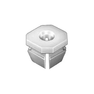 Au-ve-co 10330 Front End and Instrument Panel Nut, System of Measurement: Imperial, #8 Thread, Nylon