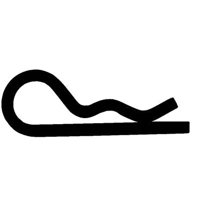 Au-ve-co 10393 Hair Cotter Pin, 1/2 to 3/4 in Dia, 1-15/16 in OAL, Zinc-Plated