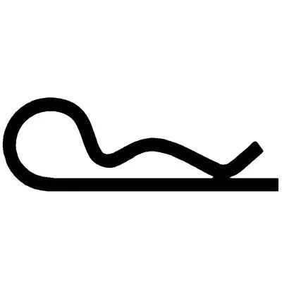 Au-ve-co 10395 Hair Cotter Pin, 5/8 to 7/8 in Dia, 2-1/2 in OAL, Zinc-Plated