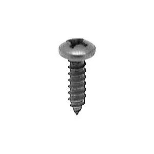 Au-ve-co 12904 Tapping Screw, #4 Thread, 1/2 in OAL, Phillips Pan Head, Black Oxide
