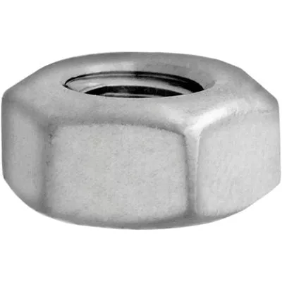 Au-ve-co 13234 Hex Nut, 1/4-20 Thread, 7/32 in H, Stainless Steel