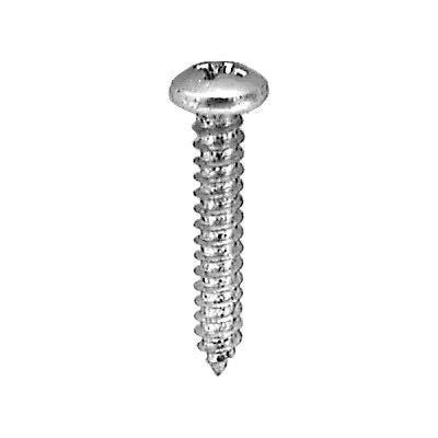Au-ve-co 13269 Tapping Screw, #8 Thread, 1/2 in OAL, Phillips Pan Head, Stainless Steel