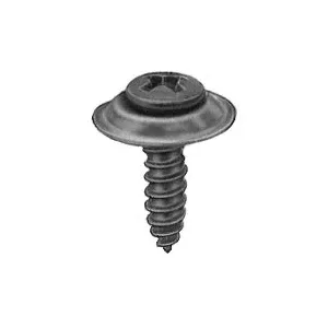 Au-ve-co 14972 Tapping Screw With Countersunk Washer, #10 Thread, 5/8 in OAL, Phillips Oval, Sems Head