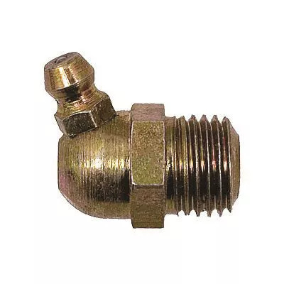 Au-ve-co 15089 Grease Fitting, 1/4 in Thread, NPT Thread, Plated, 1 in OAL