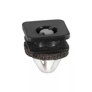 Au-ve-co 21506 Molding Clip With Sealer, Nylon, Black/White