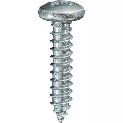 Au-ve-co 2365 Tapping Screw, #8 Thread, 3/4 in OAL, Phillips Pan Head, Zinc-Plated