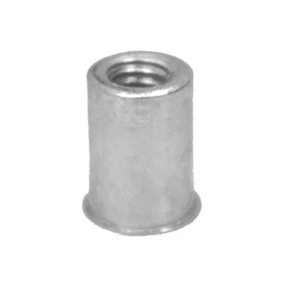 Au-ve-co NUTSERT 13495 Thin Sheet Nut Insert, M6x1 Thread, 15.49 mm L, Aluminum Alloy, Plain