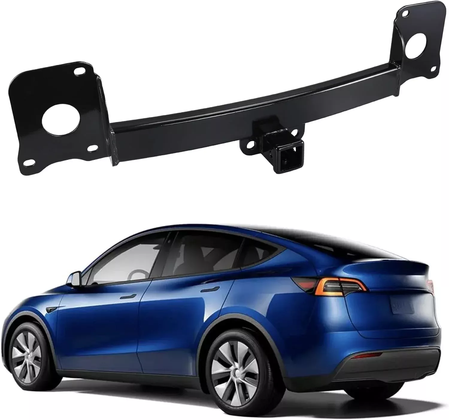Autekcomma Tesla Model Y Tow Hook Receiver Adapter – Black, Fits 2020-2023 Model Y, Excludes Hook