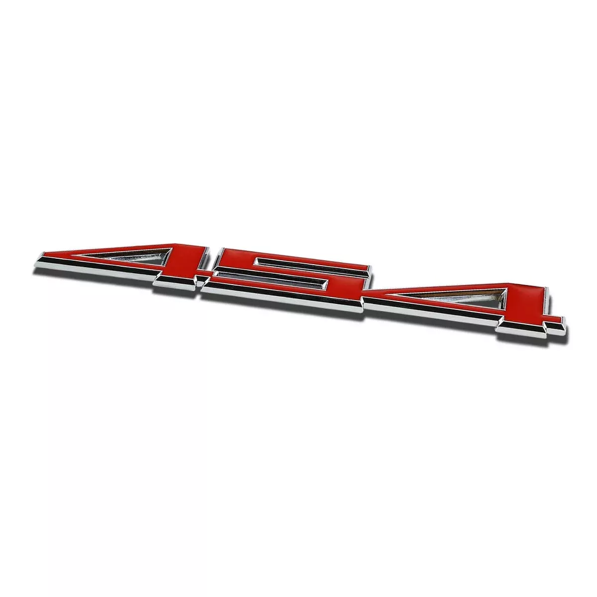 Auto Dynasty Metal Emblem Decal Logo Trim Badge 454 (Red & Silver)