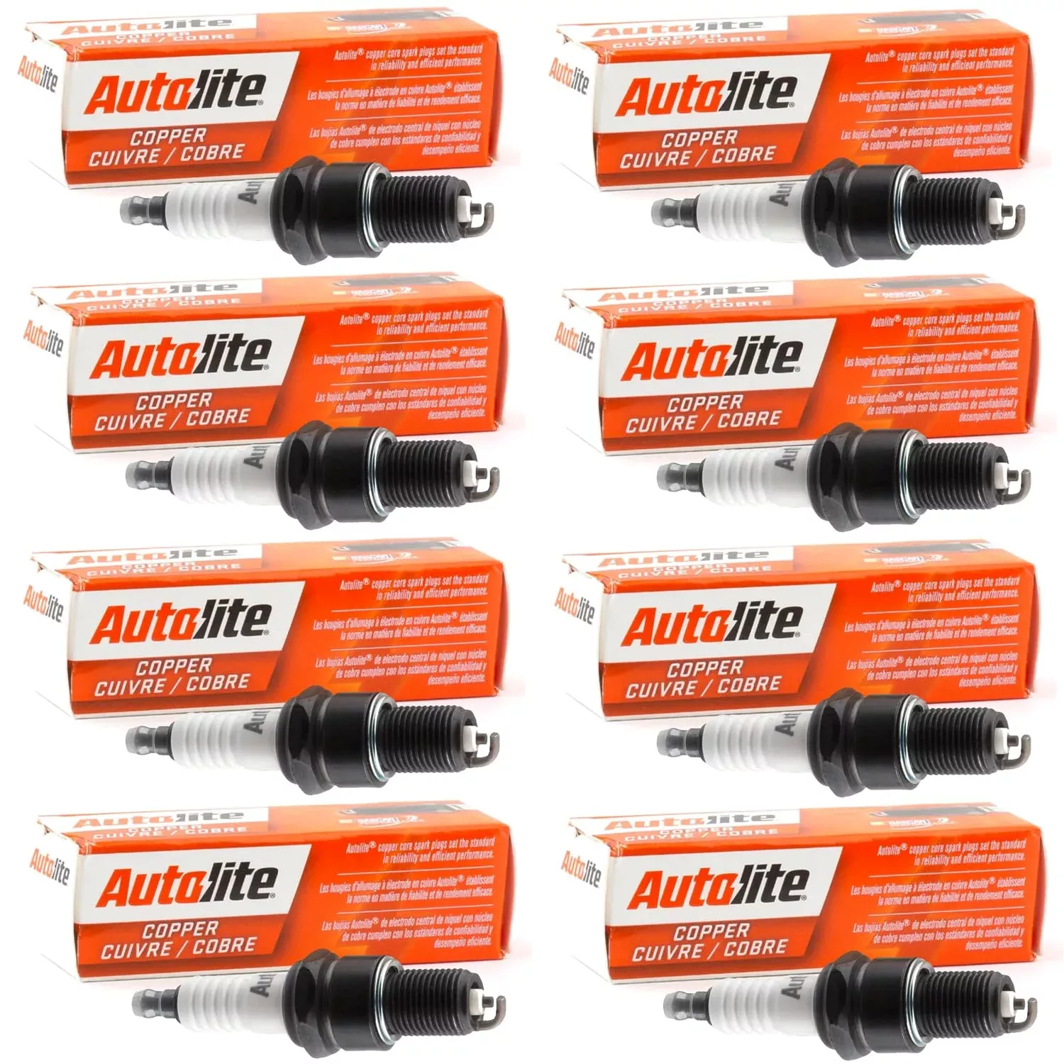 Autolite (8 Pack Genuine Small Engine Copper Core Spark Plugs # 255-8Pk