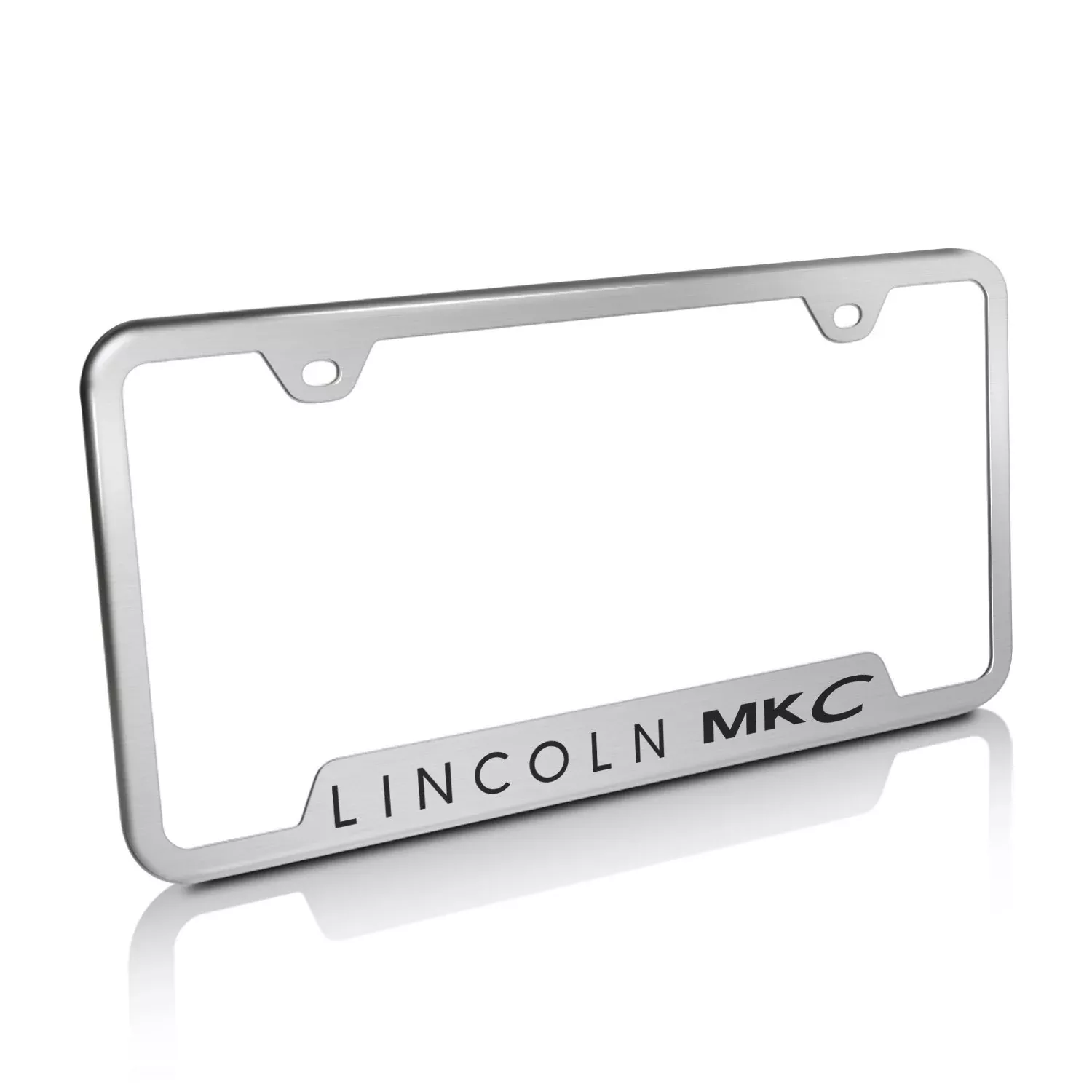 Automotive Gold Laser Etched Brushed Mkc Cut-Out Frame