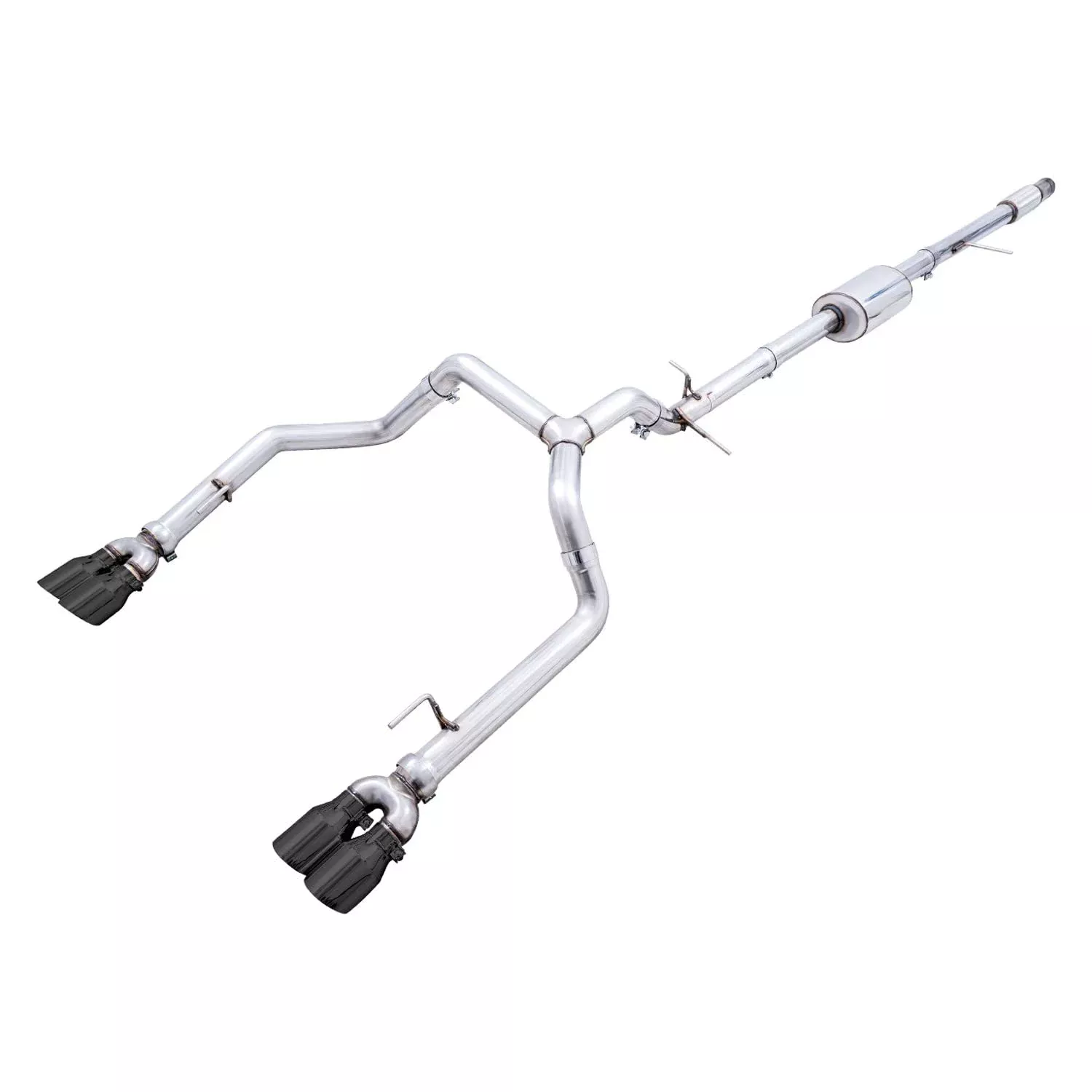 Awe Tuning 4Th Gen Gm 1500 5.3L 0Fg Catback Split Rear Exit (W/Bumper Cutouts) – Quad Diamond Tips – 3015-43202