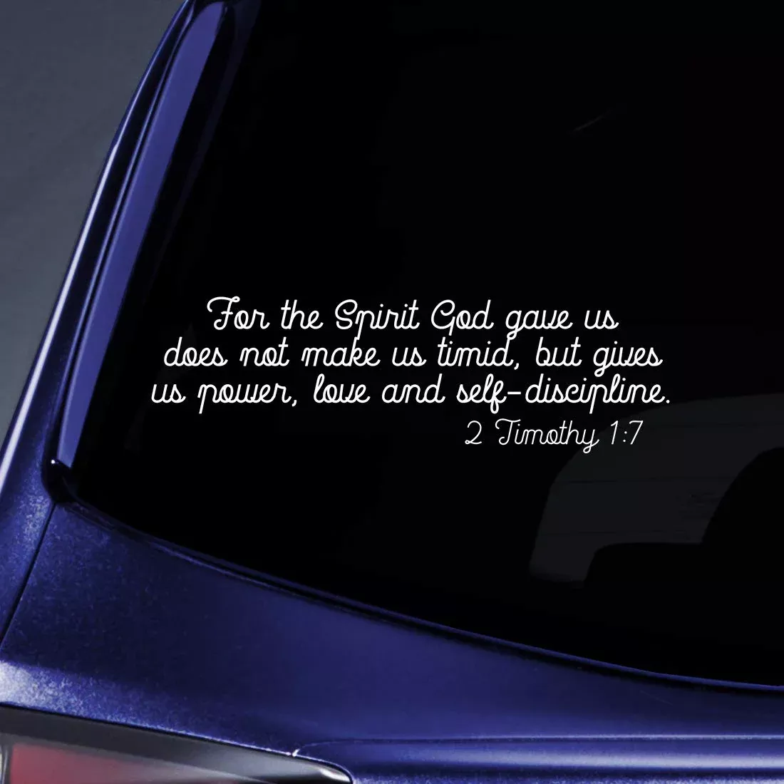 Bargain Max Decals 2 Timothy 1:7 Verse Sticker Decal Notebook Car Laptop 8′ (White)