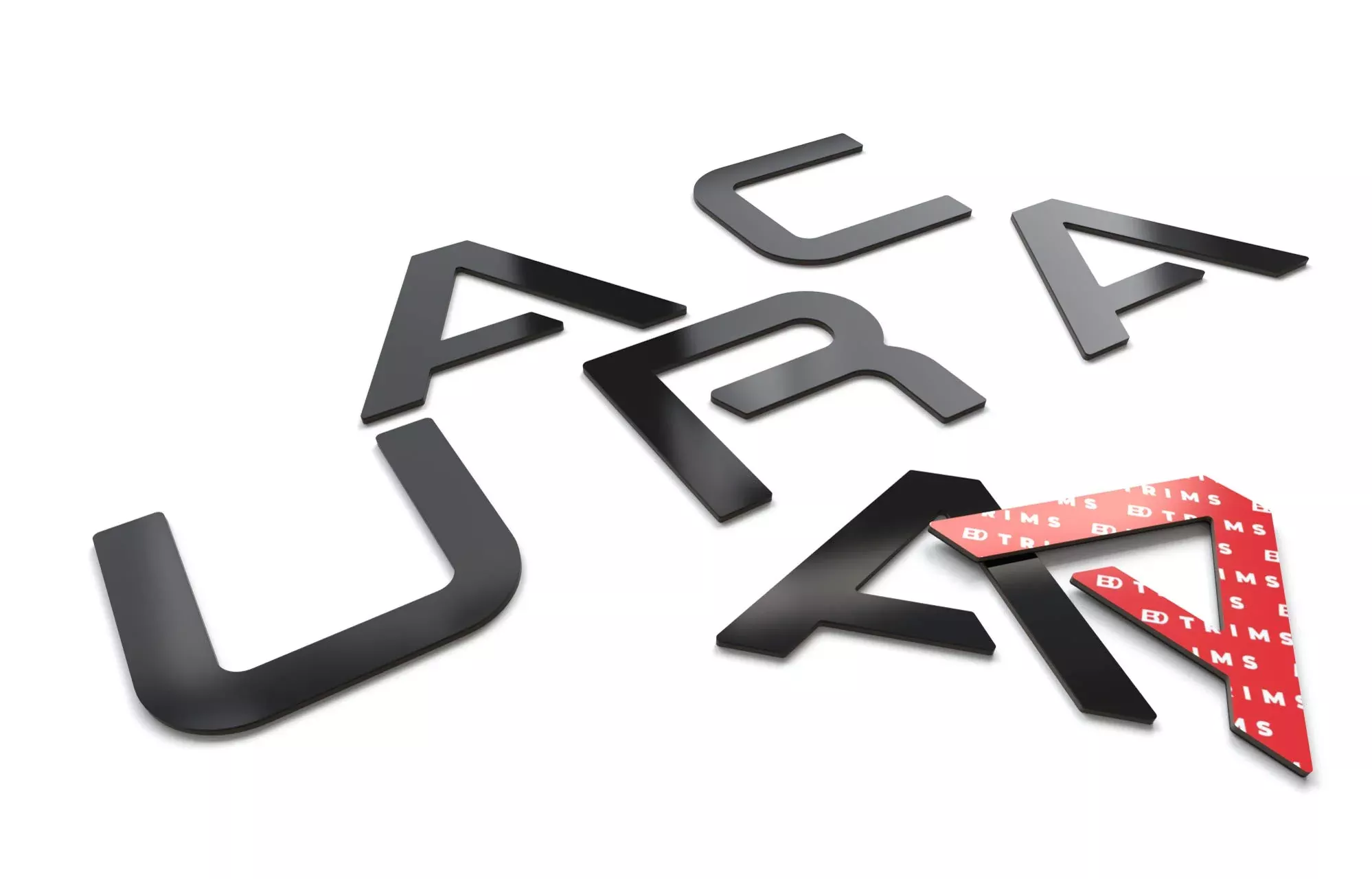 Bdtrims Bumper Raised Letters Compatible With Acura Tl 2004-2008 Front Raised (Black)