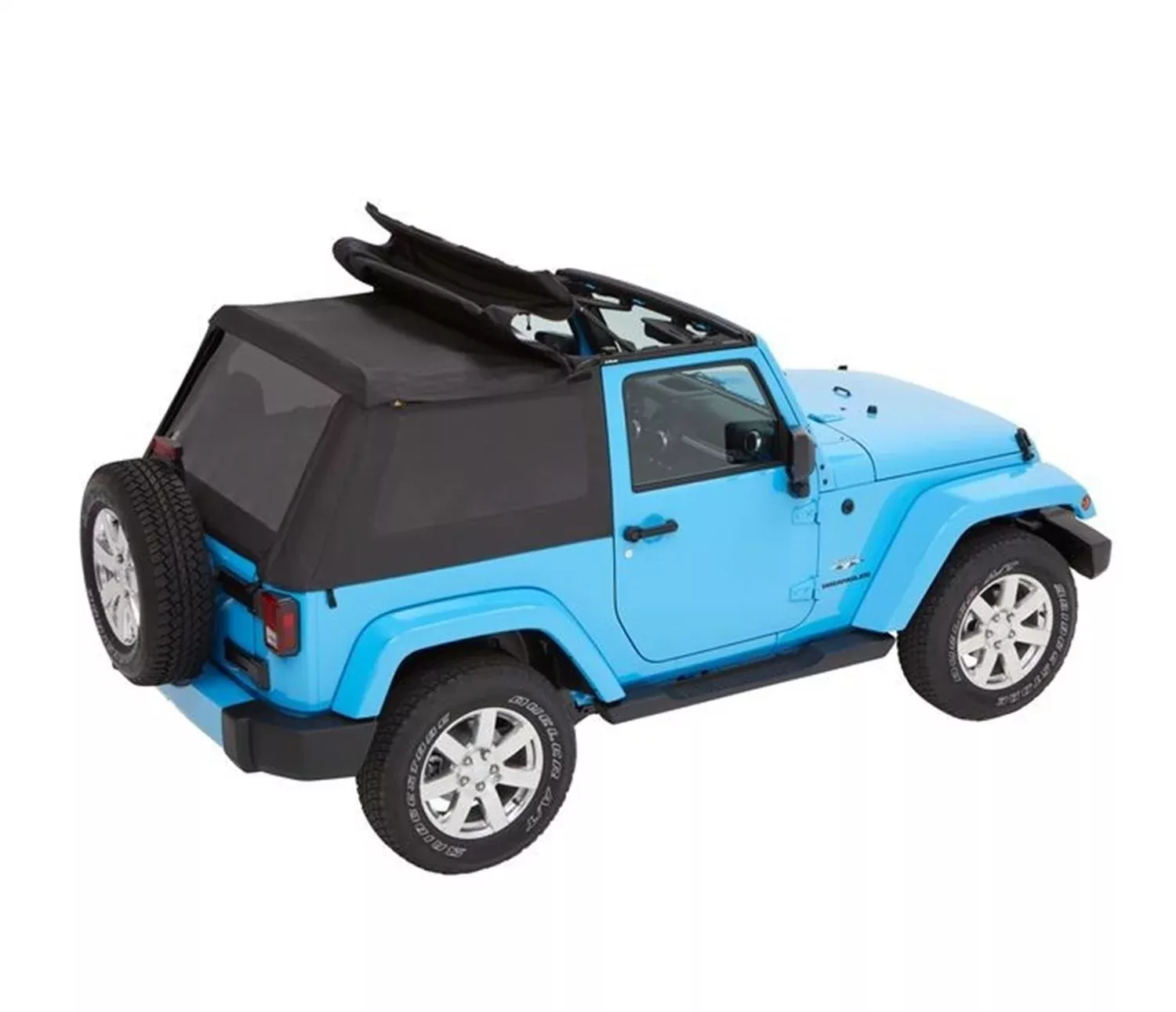 Bestop Trektop 56852-35 for 2007-2018 Jeep Wrangler JK 2-Door, Black Diamond, Alloy Steel Material