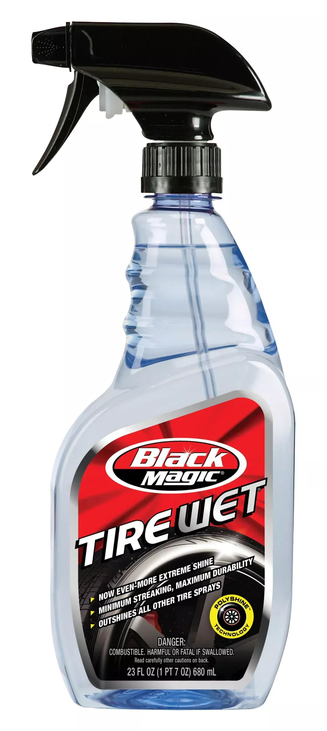 Black Magic Tire Wet, 23 oz. - Clear, Plastic, Model BM23, Pack of 1 - Premium Tire Shine for Enhanced Gloss and Protection