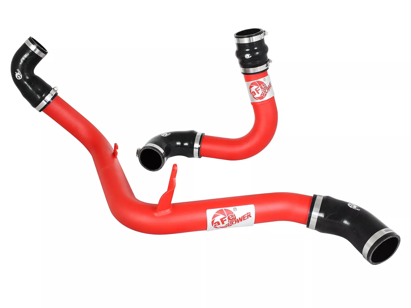 BladeRunner 2-1/2 IN Aluminum Hot and Cold Charge Pipe Kit Red
