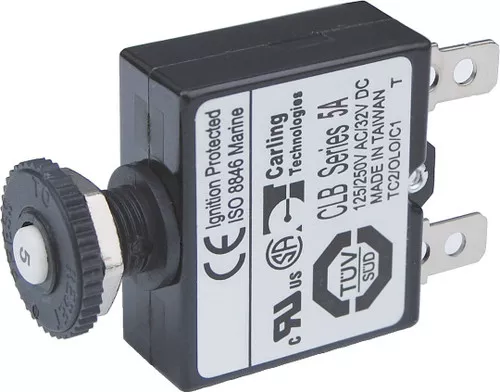 Blue Sea Circuit Breaker Push Butt 7052-BSS