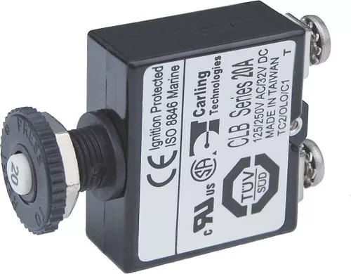 Blue Sea Circuit Breaker Push Button St 20a 2134-BSS