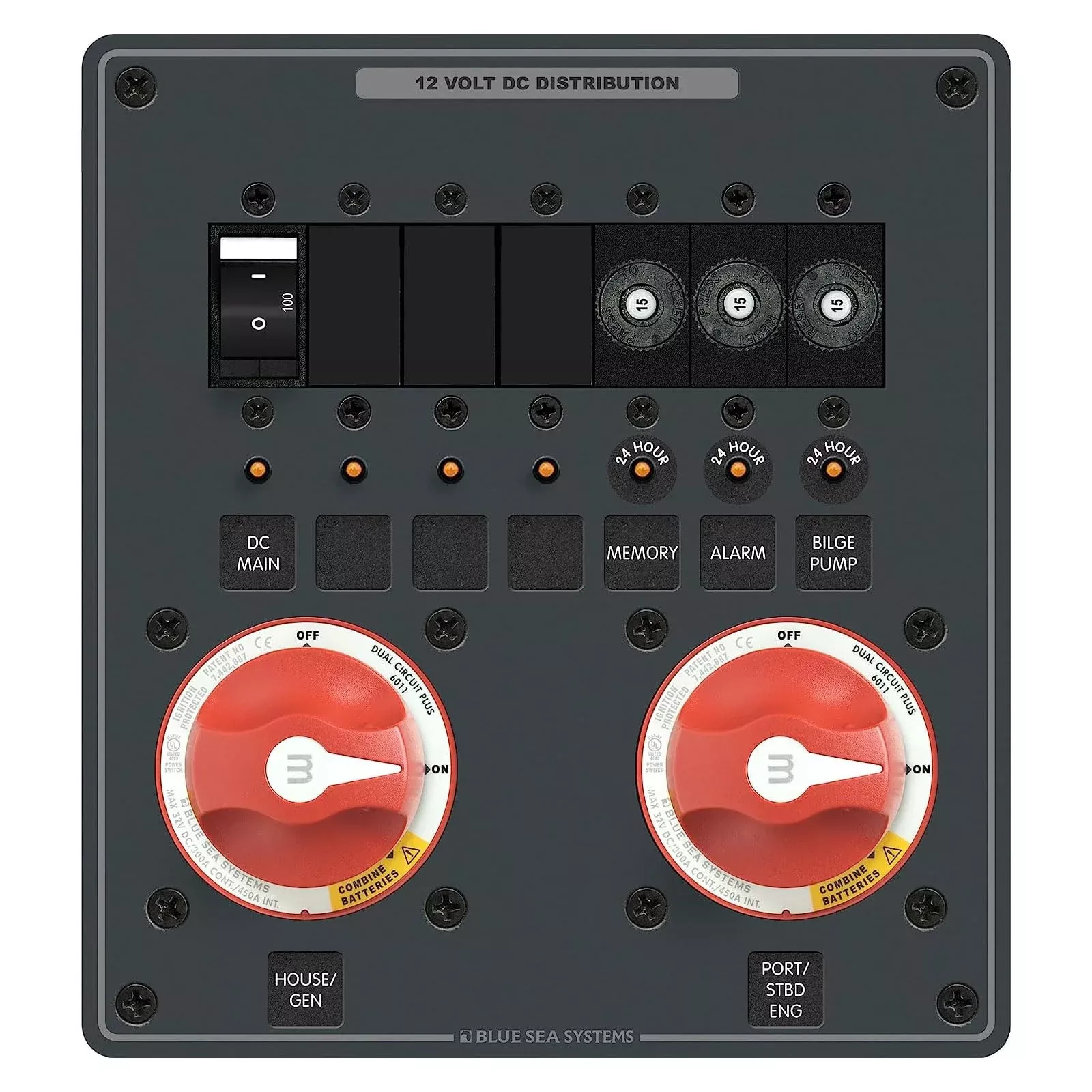 Blue Sea Systems 8689 Panel 24Vdc Battery Mgmt
