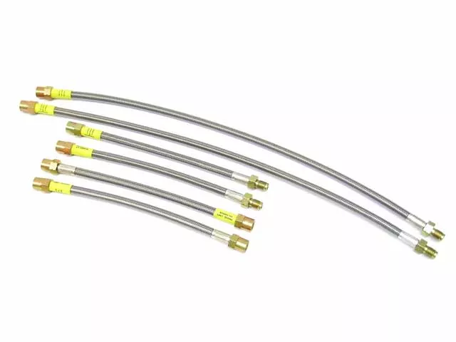 BMW Brake Hose Set – Steel Braided with Clear Protective Jacket | 1982-1999 885522954