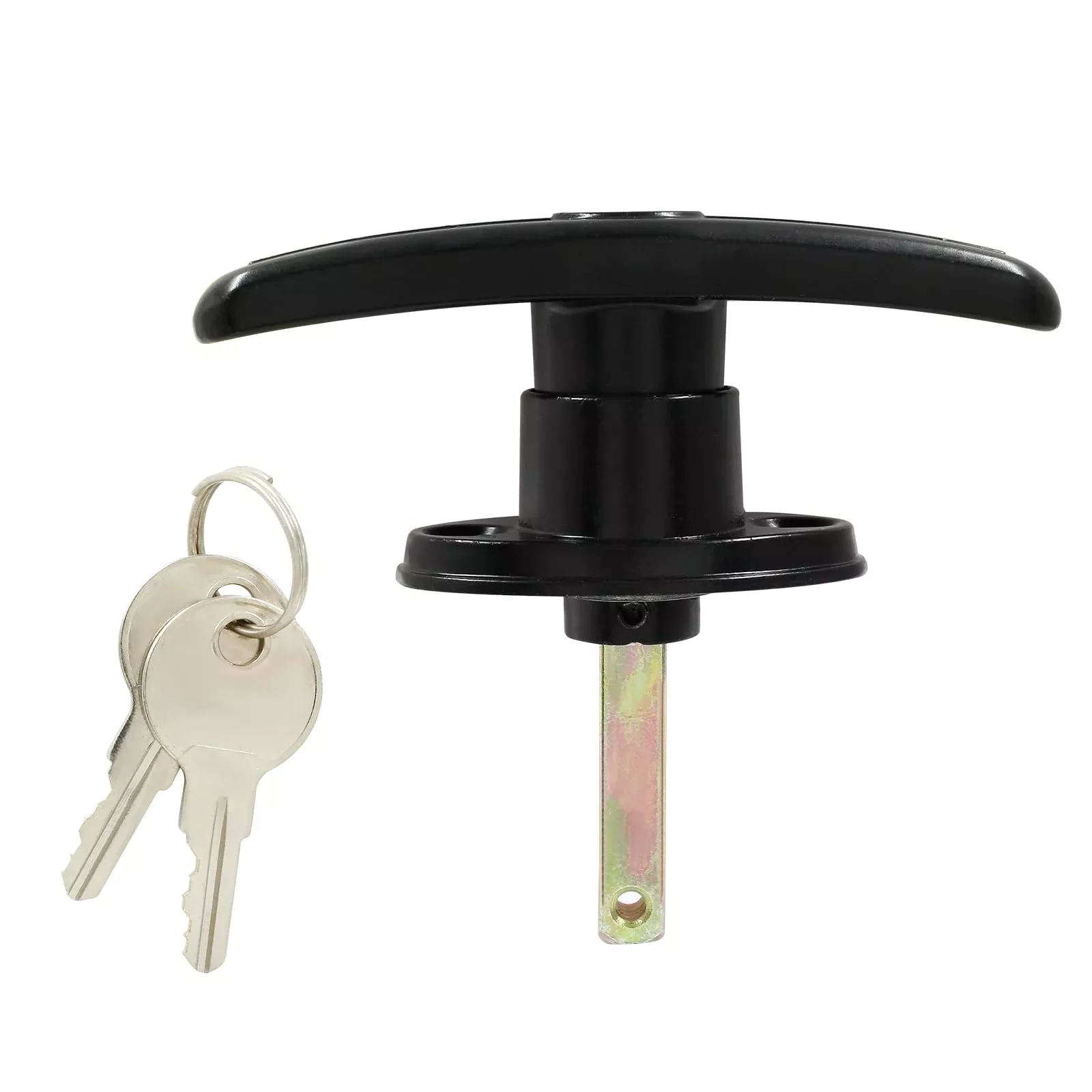 Bokwin 1 Set Camper Shell T-Handles Lock Black Truck Cap Locking With 2 Keys For Most Truck Camper