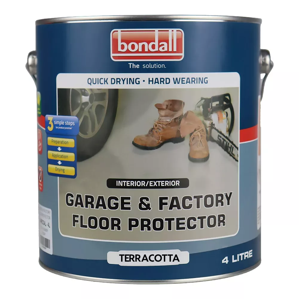 BONDALL Garage & Factory Floor Protector Terracotta 4L Concrete Floor Coating