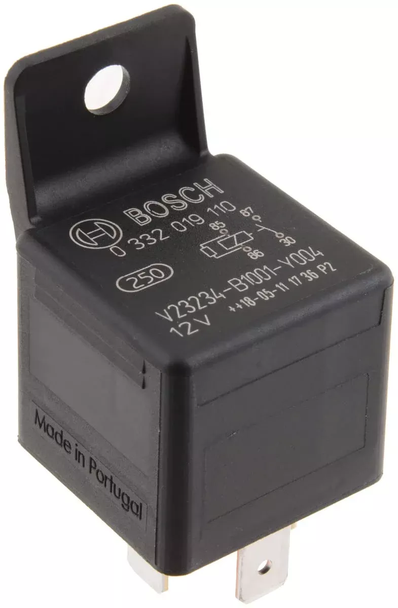 Bosch Automotive BOSCH 0332019110 Mini Relay – 4 Pins, 12V, 30A, Normal Open