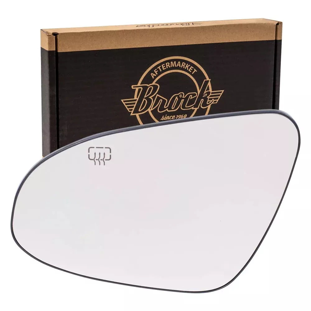 Brock Replacement Driver Side Mirror Glass And Base With Heat Compatible With 2014-2019 Corolla