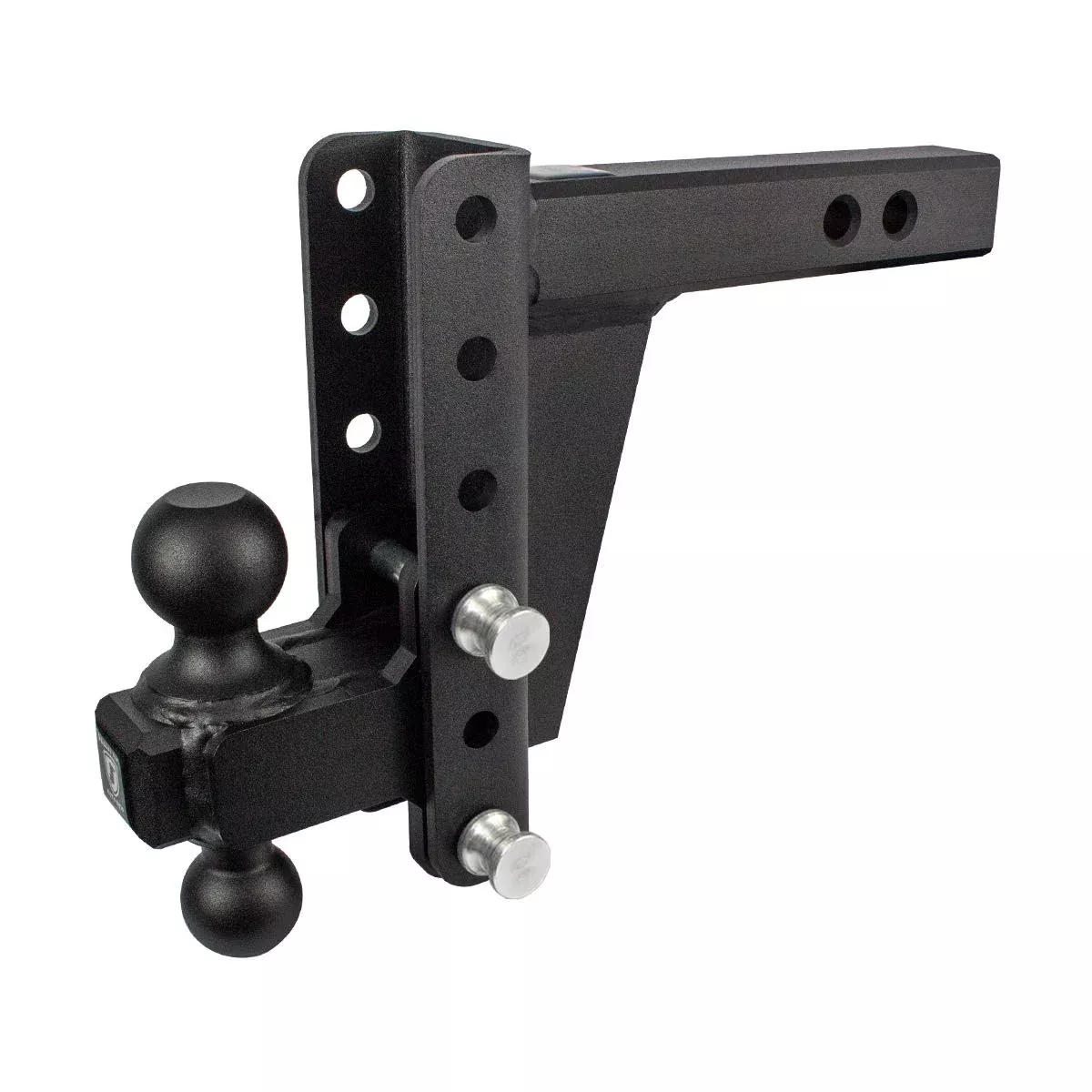 Bulletproof Hitches 2.0” Adjustable Extreme Duty (30,000Lb Rating) 6” Drop/Rise Trailer Hitch With 2” And 2 5/16” Dual Ball