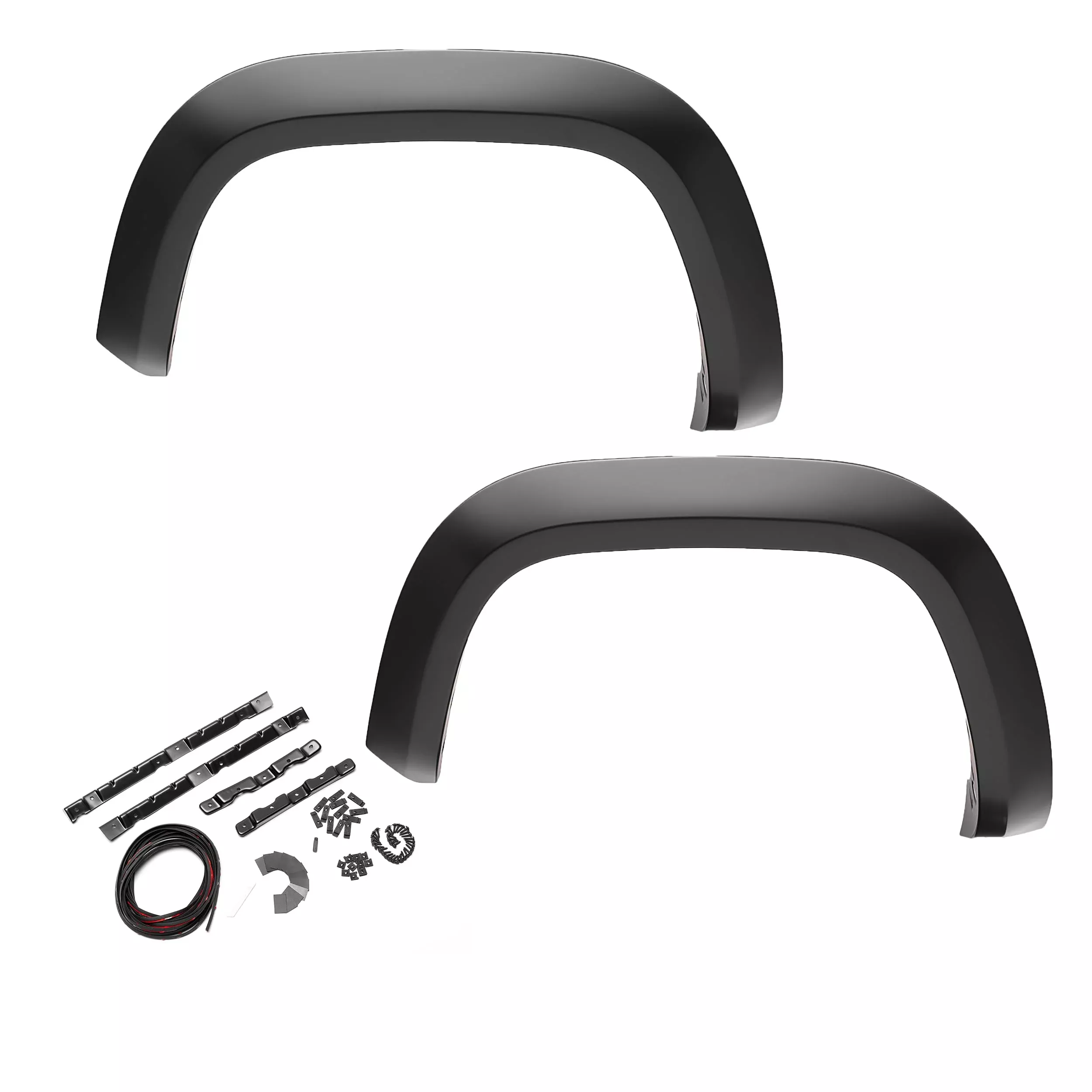 Bushwacker Extend-A-Fender Extended Front Fender Flares | 2-Piece Set, Black, Smooth Finish | 20085-02 | Fits 2011-2016 Ford F-2