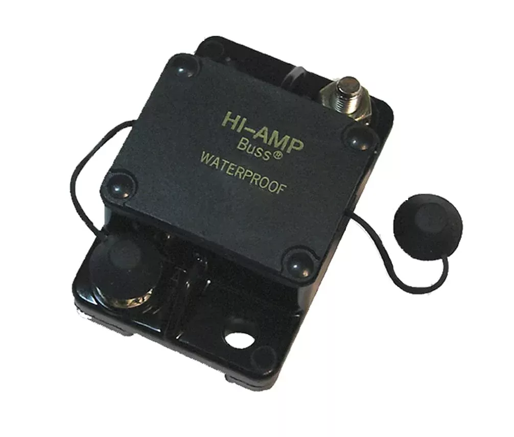 Bussmann CB181F-80 Waterproof 80 Amp Flush Mount Circuit Breaker, Type I, 1 Pack