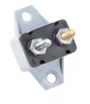 BUSSMANN CBP-20BA 90?ANGLE PLST CIRCUIT BRK 20 Amp/ 14 Volt DC; 10 To 32 Stud Terminals; Heavy Duty; Automatic Reset; With Crosswise Bracket